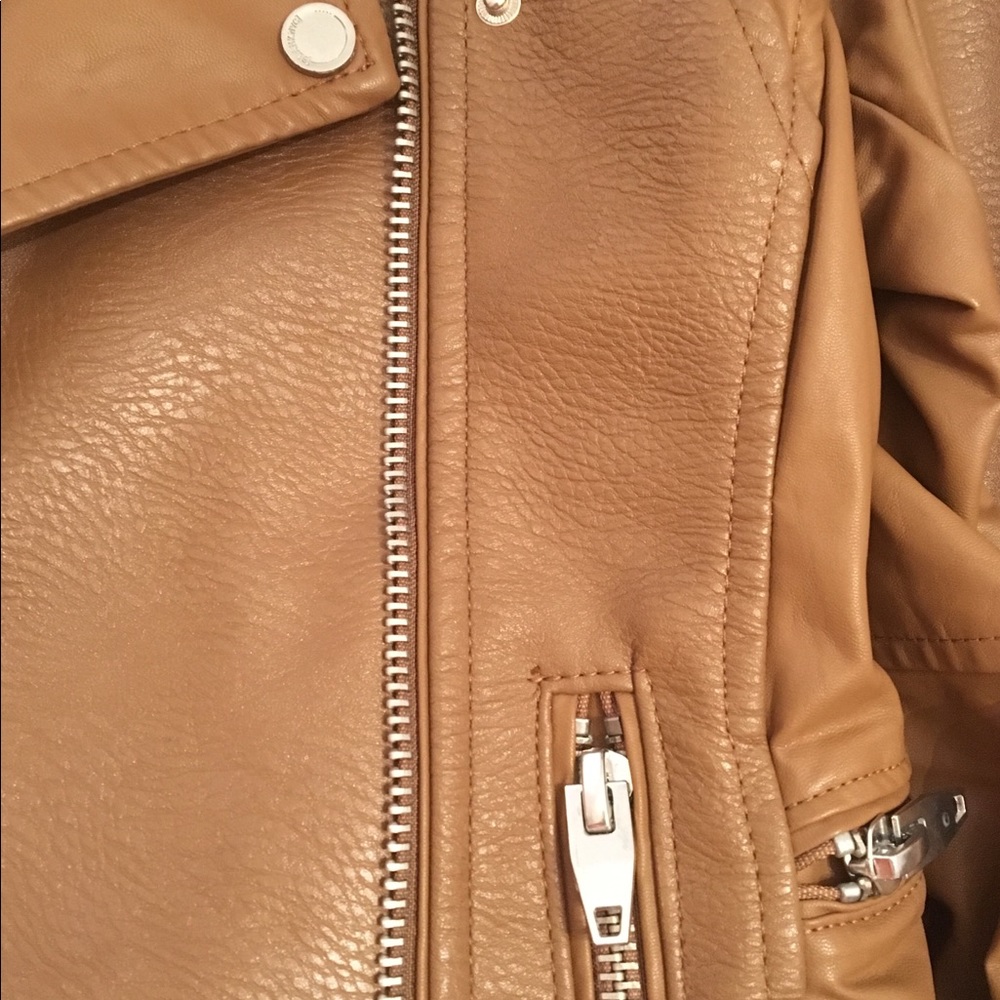 Blank NYC Cognac Faux Leather Jacket - Picture 5 of 8